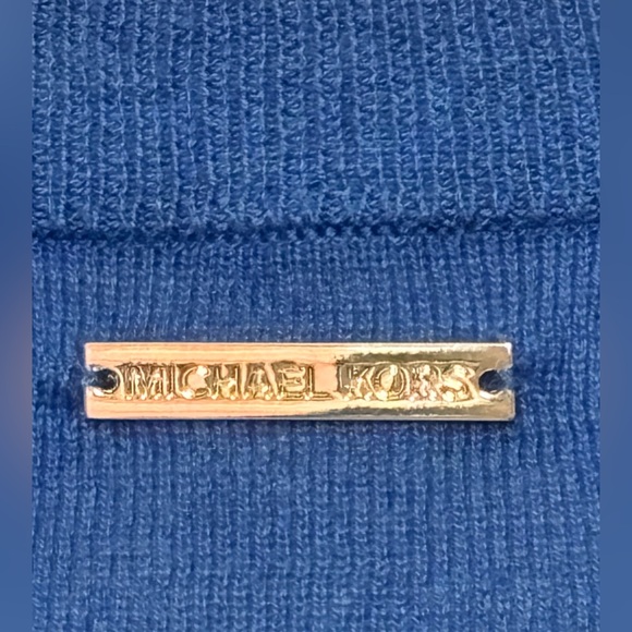 MICHAEL Michael Kors Blue Sweater with Leopard Print - Picture 6 of 7